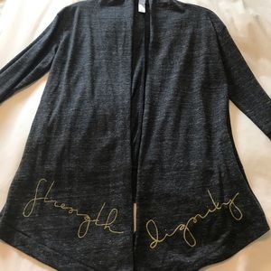 “Alternative” earth,Ribbed Sleeve Eco-Jersey Wrap